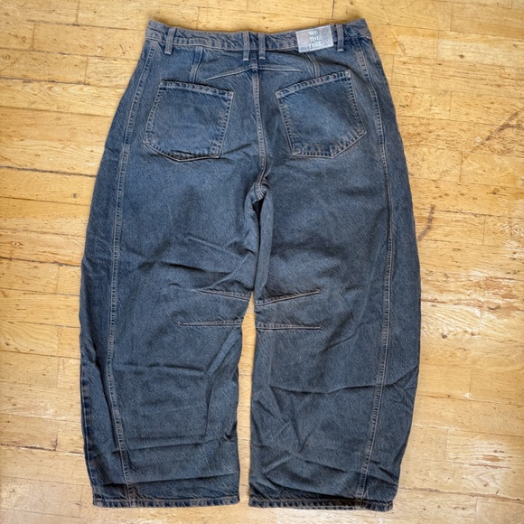 We The Free Good Luck Mid-Rise Barrel Jeans Free People Size 31 Regular - Picture 2 of 4